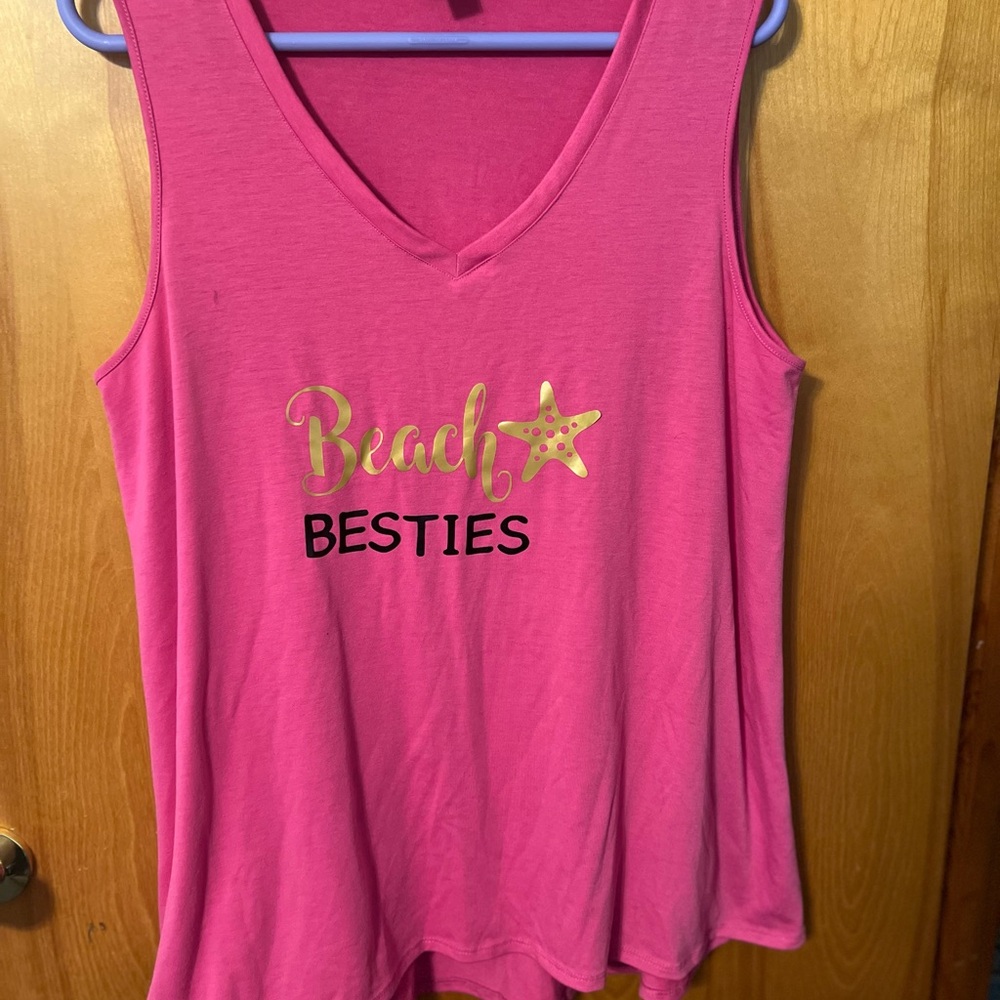 Pink Beach Besties Women's Tank Top